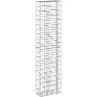 Syfax Gabione mit 3,5 mm Draht und 5x10 cm Maschen 50x20x200 cm