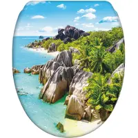 Sanilo WC-Sitz mit Absenkautomatik und Schnellverschluss Seychellen, Toilettendeckel direkt vom Hersteller, Klodeckel, Klobrille, WC Deckel