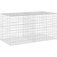Syfax Gabione mit 3,5 mm Draht und 10x10 cm Maschen 200x100x100 cm
