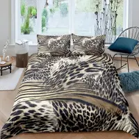Merkloos Elzusha – Bettwäsche-Set mit Leopardenmuster, Größe Super King