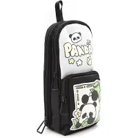 Markenlos Federmäppchen Panda mit 3 Fächern, hohe Kapazität, für Schule und Büro