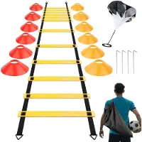 Merkloos Solidchoice – Trainingsset für Schnelligkeit und Beweglichkeit, bestehend aus Leiter und Hütchen