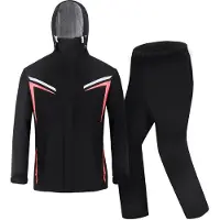 Merkloos Elzusha – Wasserdichte Regenjacke und -hose (uni) mit Reflektoren