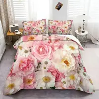 Merkloos Elzusha – Romantisches Rosen-Bettwäsche-Set aus Mikrofaser, 260 x 240 cm