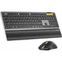 Protoarc KM60 Kabellos Bluetooth Tastatur Maus Wiederaufladbar Ergonomisch Grau