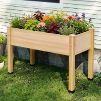 Sonstiges Hochbeet mit Beinen 122x61x77 cm Tannenholz 110L Hellholz