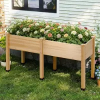 Sonstiges Hochbeet mit Beinen 184x61x77 cm Tannenholz Hellholz 168L