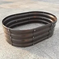 Sonstiges Hochbeet Kunststoff 90x60x30cm Braun oval