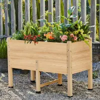 Sonstiges Hochbeet Holz mit Beinen 119x81x57 cm Pflanztiefe 40 cm