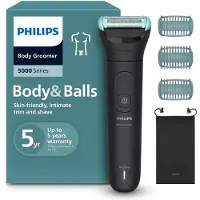 Philips Bodygroom Series 5000 Trimmer für Männer mit Rasiersystem mit Dreifachschutz auch zur Nutzung im Intimbereich 100% duschfest 100 Min Laufzeit Modell BG5470