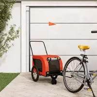 Merkloos Hundekorb für Fahrräder mit robustem Rahmen, in Orange und Schwarz