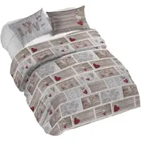 Merkloos Komplettes Bettwäsche-Set für ein Doppelbett, aus 100% Baumwolle