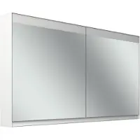 Schneider FILO HCL Spiegelschrank, Unterputz, Lichtband oben, 1395x147x759mm, 2 Türen, 2 Steckdosen