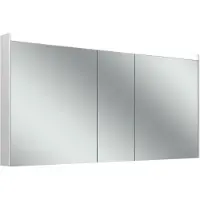 Schneider OBJECT Line Superior LED-Spiegelschrank, 3 Türen 60/30/60cm, 1495x123x743mm, Beleuchtung oben dimmbar, 3 Steckdosen, 205.150.02.0201, Ausführung: EU-Norm/Korpus weiss/3000K
