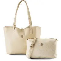 U.S. POLO ASSN. Shopper Schultertasche Malibu Shopping Bag Ivory creme