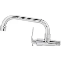Yosoo Health Gear Küchenwasserhahn 360 Grad drehbar 25 cm Wandmontage Messing verchromt