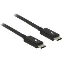 DeLOCK Thunderbolt 3 USB-C Kabel 1,5m, 20Gb/s, passiv, 5A, schwarz