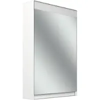 Schneider FILO HCL Spiegelschrank, Unterputz, Lichtband oben, 495x147x759mm, Türanschlag links, 1 Steckdose rechts, 180.052.02.02, Ausführung: EU-Norm/Korpus weiss