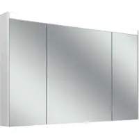 Schneider OBJECT Line Superior LED-Spiegelschrank, 3 Türen 30/60/30cm, 1195x123x743mm, Beleuchtung oben dimmbar, 3 Steckdosen, 205.121.02.02, Ausführung: EU-Norm/Korpus weiß/4000K