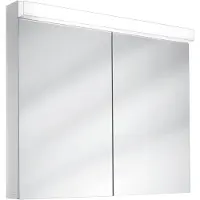Schneider LOW Line LED-Spiegelschrank, 2 Türen 45/45cm, 895x120x756, Beleuchtung oben, 4000K, 151.290.01.02, Ausführung: CH-Norm/Korpus weiß/4000K