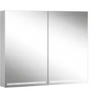 Schneider GRACE LED Spiegelschrank, 2 Türen 45/45cm, Anschlag li. u. re., 895x120x700mm, 4000K, sil