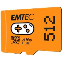 Emtec Gaming, 512 GB, MicroSDXC, UHS-I, 100 MB/s, 100 MB/s, Class 3 (U3)