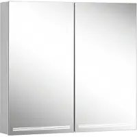 Schneider GRACE LED Spiegelschrank, 2 Türen 40/40cm, Anschlag li. u. re., 795x120x700mm, 4000K, sil