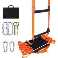 Merkloos Rettungsladder – 15 Meter – Tragfähigkeit 600 kg – Feuerbeständig – Mit 2 Karabinerhaken