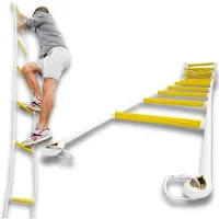 Merkloos Rettungsleiter – 2 Etagen – 5 Meter – Bruchfestigkeit 900 kg – Seilleiter