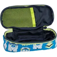Milan THE YETI Ovales Federmäppchen Blau mit Muster