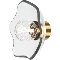 Maytoni Wandleuchte Miracle, Ø 20 cm, messingfarben, Glas