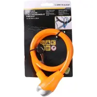Dunlop Fahrradschloss Kabelschloss mit Schlüssel Rot 65cm