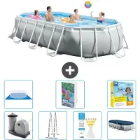 Intex Prism Frame Pool Oval - 503x274x122 cm - 6-teilig S546