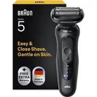 Braun Rasierer Herren Elektrisch Series 5 52-N1000si Schwarz Einfache und schnelle Rasur 1 + Ohne Zusätze