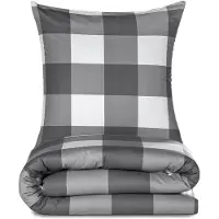 Merkloos Omgoods – Bettwäsche-Set aus Renforcé, 200 x 200 cm, mit 2 Kopfkissenbezügen, Anthrazit