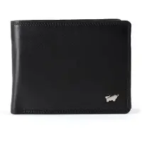 Braun Büffel Portemonnaie GOLF RFID Geldbörse 8 Kartenfächer + Loop schwarz Uni - Leder