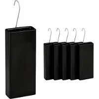 Relaxdays Luftbefeuchter Heizkörper, 6er Set, Wasserverdunster für Heizung, zum Hängen, Keramik, Raumbefeuchter, schwarz