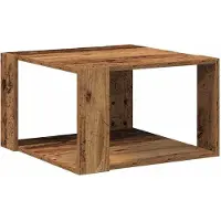 Merkloos Moderner Couchtisch aus Holz, 51,5 x 51,5 x 30 cm
