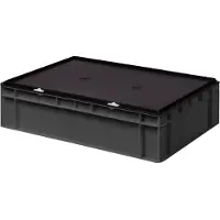 Merkloos Professionelle Stapelbox mit Deckel, 60 x 40 x 30 cm