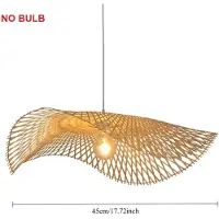 StarTech.com Handgefertigte Bambus-Hängeleuchte - Pendelleuchte - Durchmesser 45 cm - Handgeflochten - Beige - E27-Fassung - Ohne Leuchtmittel