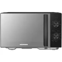 Heinner Mikrowelle HMW-MD25BKMMR, 25 l, 800 W, 5 Leistungsstufen, Timer, Drehteller Ø 28,8 cm, Schwarz
