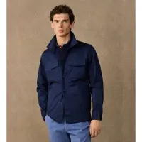Hackett London für Herren. HM6000033 Überhemd Overshirt Marineblau (3XL), Lässig, Baumwolle, Langarm