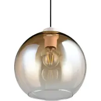 REALITY IMPORT Hängeleuchte Liora, amber, Ø 25 cm, Glas, E27