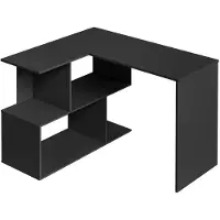 StarTech.com Schreibtisch - L-förmiger Eckschreibtisch - Computertisch - Mit Stauraum - 120 x 100 x 77 cm - Schwarz
