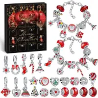 Merkloos Adventskalender – Schmuck-Adventskalender 2026 – Für Mädchen – 24 Überraschungen – DIY-Charms und Armband