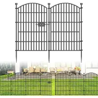 Merkloos Hundezaun Gartenzaun Tierzaun - Dekorativer Gartenzaun - Ohne Eingraben - Modell 12