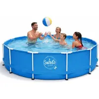 Merkloos Pool-Rahmen – Aufstellpool – 366 x 91 cm – 8.300 Liter – Blau