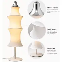 StarTech.com Wabi-Sabi-Stehlampe - Japanische Seiden-Stehlampe - 85 cm hoch - Durchmesser 40 cm - E27-Fassung - Stoffschirm - 1 Lichtquelle - Ohne Leuchtmittel