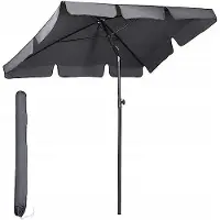 Salcar Wasserdichter Falt-Sonnenschirm Grau 200x125 cm