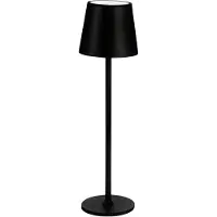 Idena LED Tischleuchte Touch Metall schwarz 11x24/38cm Akku USB dimmbar 3 Modi Innen und Außen